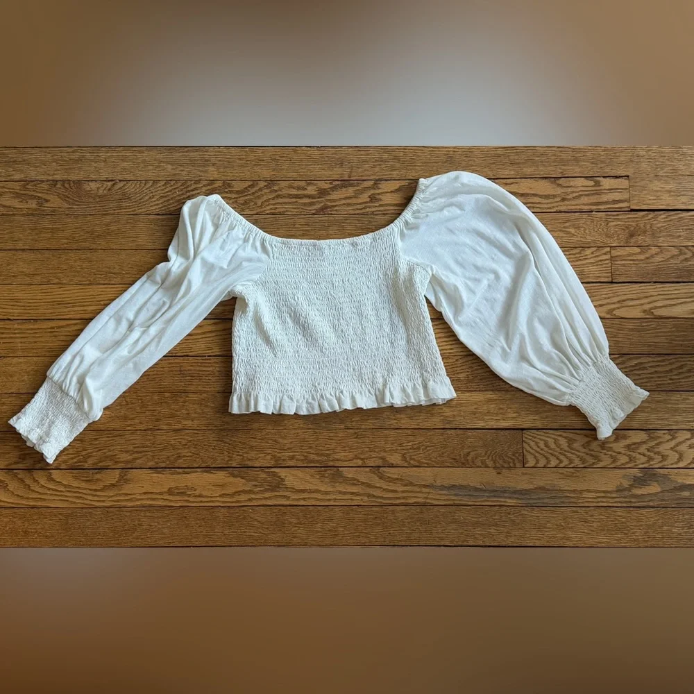 Anthropologie Pilcro Ginny Smocked Top - Size XS